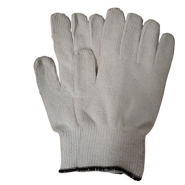 Heat Resist Gloves, Wht, L, Terry Cloth, PR