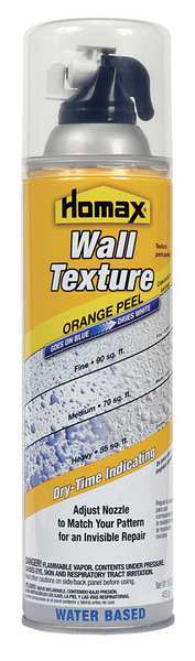 Wall Textured Spray Patch, Sprays on Blue, Dries White, Orange Peel, 16 oz