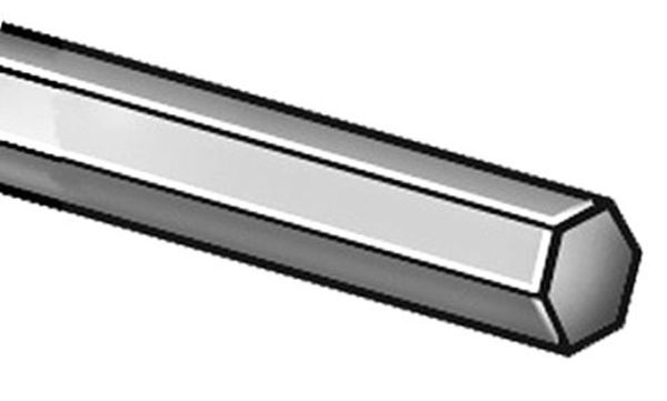 Hex Stock, Carbon, 12L14, 5/8 In x3 ft. L