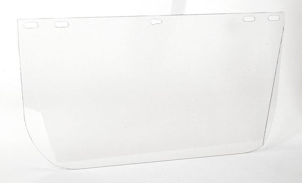 Faceshield Visor, Polycarb, Clr, 8x15-1/2in