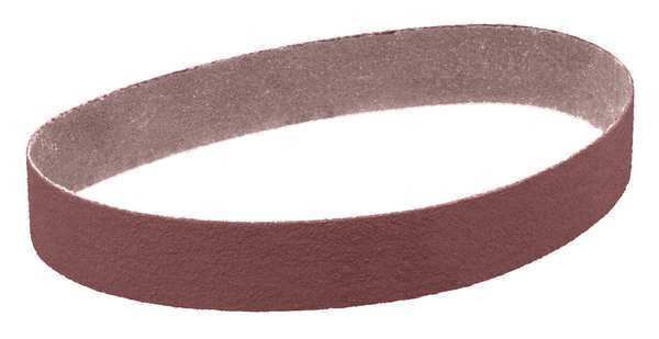 Sanding Belt, Coated, 2 in W, 18 15/16 in L, 80 Grit, Medium, Aluminum Oxide, 341D, Brown