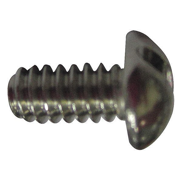 #10-24 x 3/8 in Slotted Round Machine Screw, Plain 18-8 Stainless Steel, 100 PK