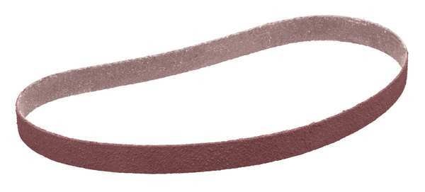 Sanding Belt, Coated, 1 1/2 in W, 60 in L, 120 Grit, Fine, Aluminum Oxide, 341D, Brown
