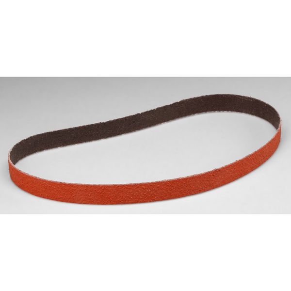 Sanding Belt, Coated, 3/4 in W, 18 in L, 60 Grit, Medium, Ceramic, 777F, Orange