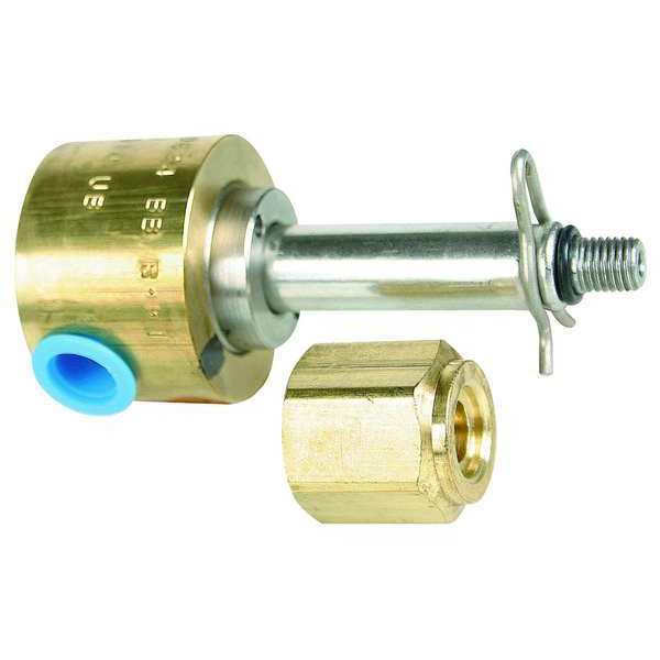 Brass Solenoid Valve Less Coil, Normally Closed, 1/8 in Pipe Size