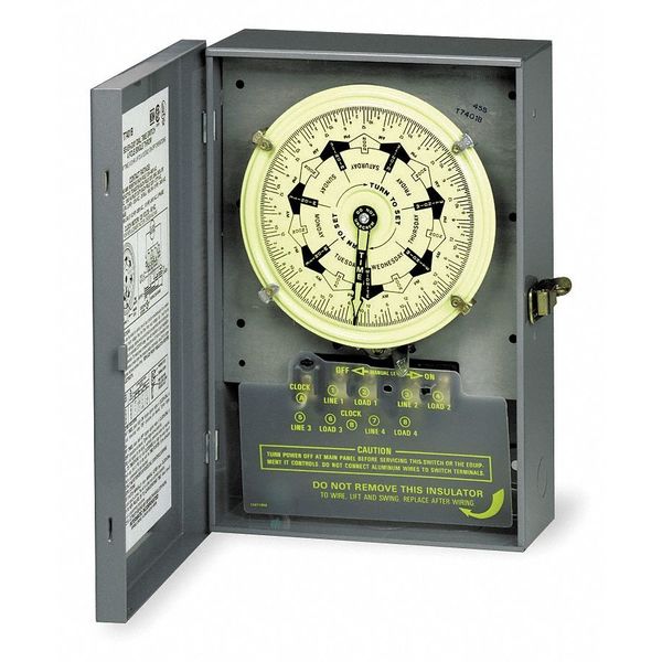 Electromechanical Timer, 7 Day, 4 Poles