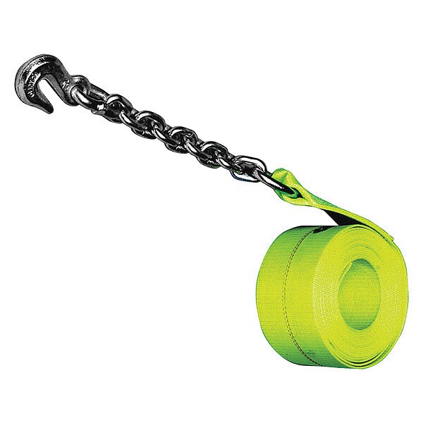Tiedown, Winch Strap, 5000 lb, Chain Anchor