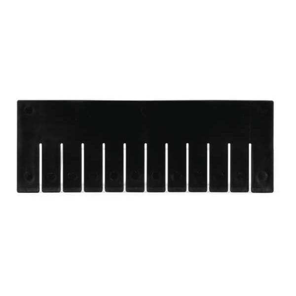 Plastic Divider, Black, 15 21/64 in L, 5 1/2 in H