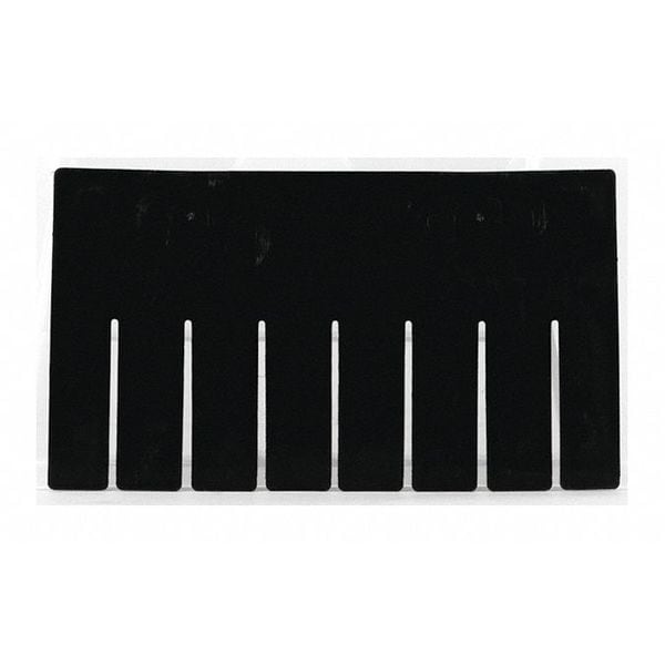 Plastic Divider, Black, 9 5/8 in L, 5 15/32 in H
