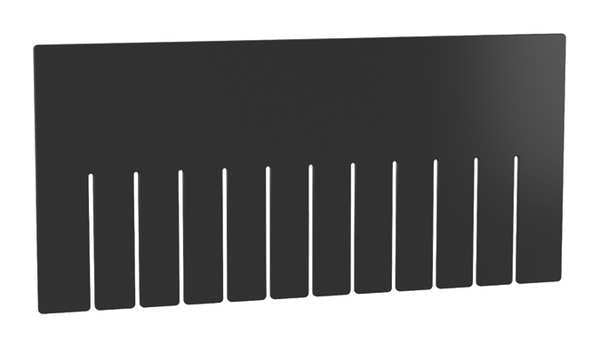 Plastic Divider, Black, 15 5/16 in L, 7 3/16 in H