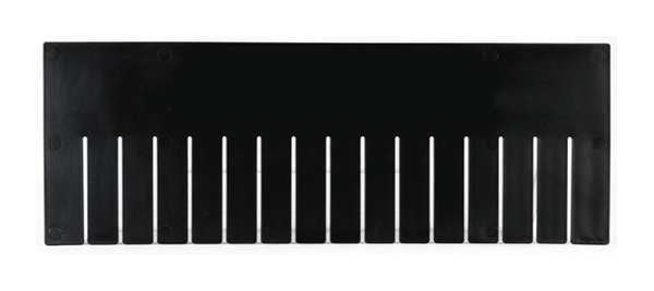 Plastic Divider, Black, 20 19/64 in L, 7 3/16 in H