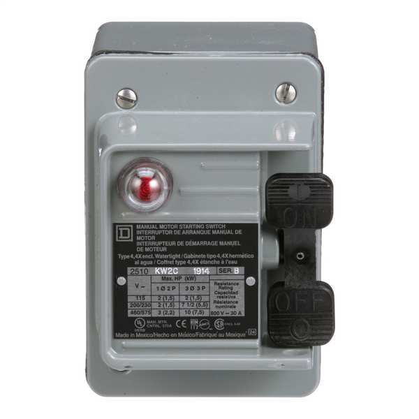 Manual Motor Switch, NEMA, 600VAC, 2P, M-1