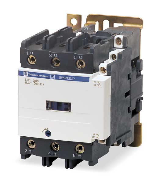 IEC Magnetic Contactor, 3 Poles, 208 V AC, 80 A, Reversing: No