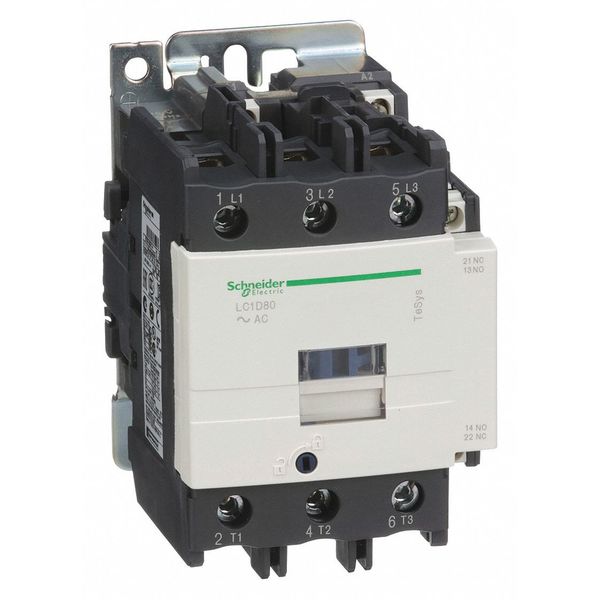 IEC Magnetic Contactor, 3 Poles, 120 V AC, 80 A, Reversing: No