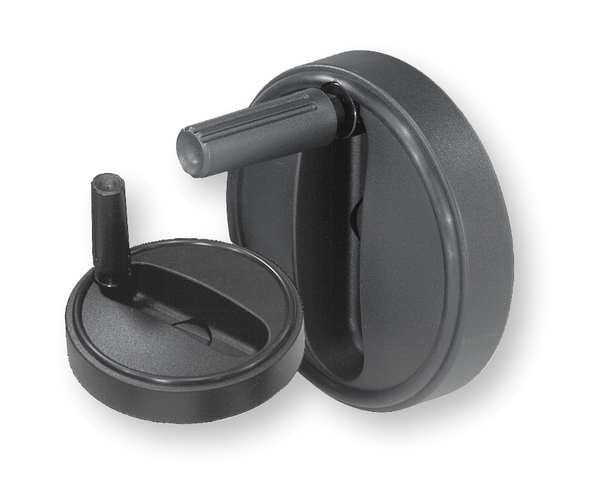 Handwheel, Thermoplastic, Diameter D1= 125 mm, Reamed Bore D2= 0.5