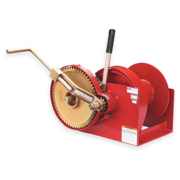 Hand Winch, Spur Gear, w/Brake, 10,000 lb.