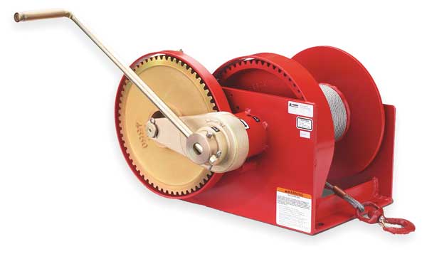 Hand Winch, Spur Gear, No Brake, 10,000 lb.