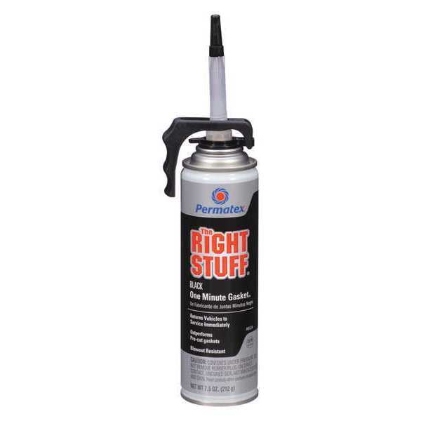 Instant Sealing, Oil-Resistant Gasket Maker, 7.5 oz, Black, Temp Range -75 to 500 Degrees F