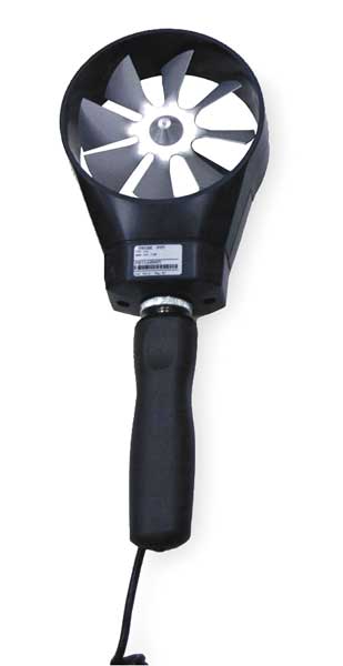 Air Velocity Probe, 4 In Vane With Temp