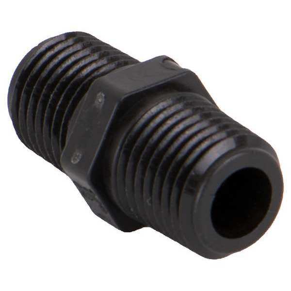 Hex Nipple, Polypropylene, 1/4
