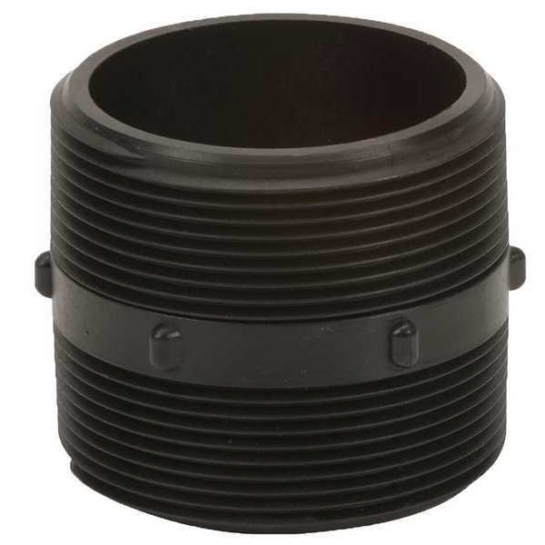 Hex Nipple, Polypropylene, 3