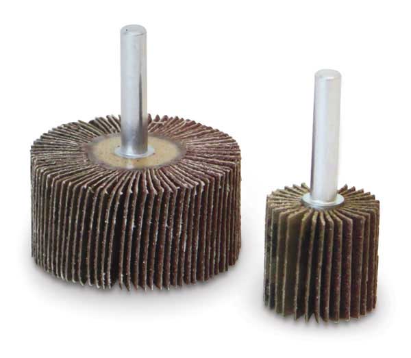 Flap Wheel, AO, 3x1/2x1/4 In Shank, 80G