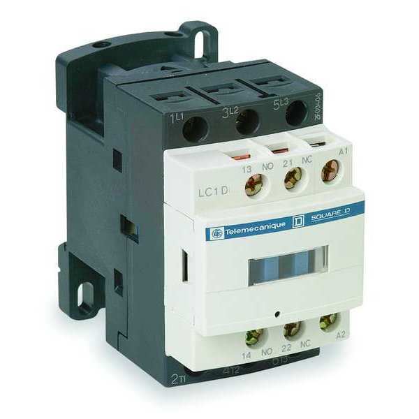 IEC Magnetic Contactor, 3 Poles, 480 V AC, 12 A, Reversing: No