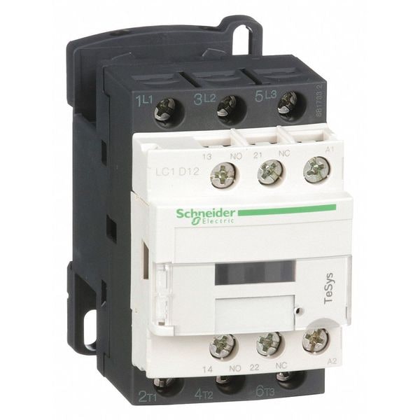 IEC Magnetic Contactor, 3 Poles, 24 V AC, 12 A, Reversing: No