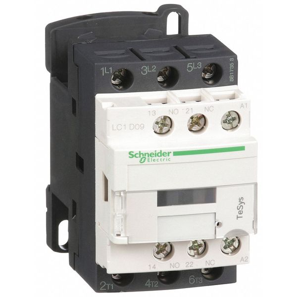 IEC Magnetic Contactor, 3 Poles, 120 V AC, 9 A, Reversing: No