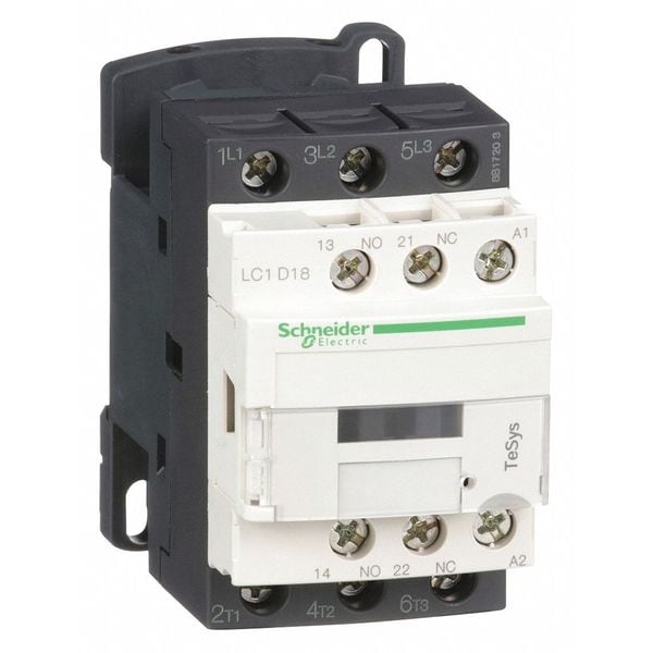 IEC Magnetic Contactor, 3 Poles, 240 V AC, 18 A, Reversing: No