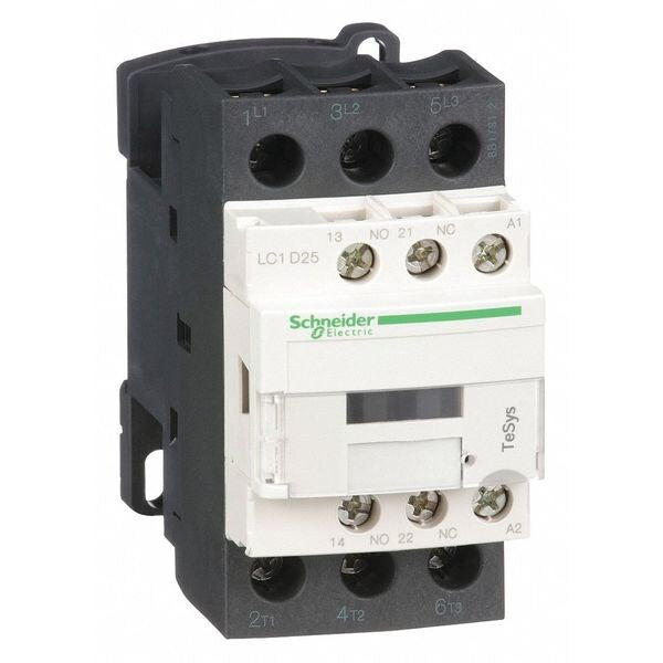 IEC Magnetic Contactor, 3 Poles, 24 V AC, 25 A, Reversing: No