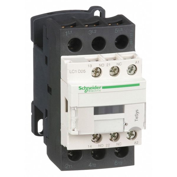 IEC Magnetic Contactor, 3 Poles, 120 V AC, 25 A, Reversing: No