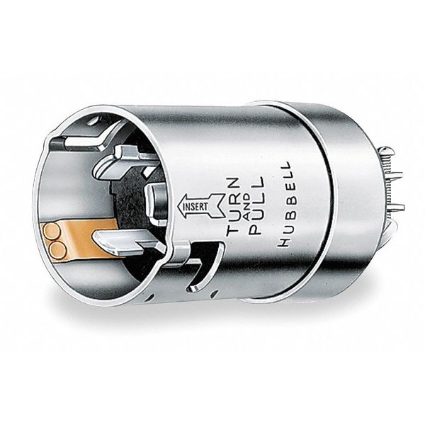 50A Marine Twist-Lock Plug 2P 3W 125VAC GY