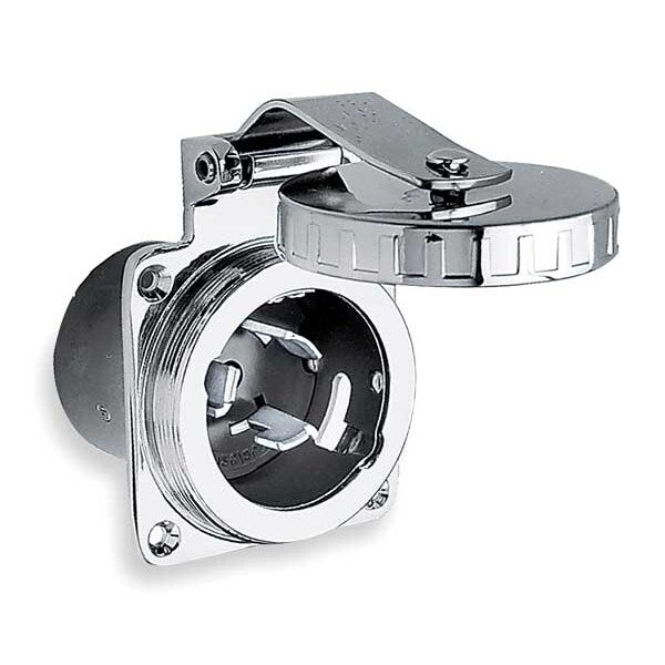 50A Marine Flanged Locking Inlet 3P 4W 125/250VAC