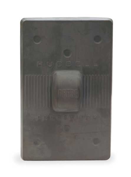 Weatherproof Plates, Number of Gangs: 1-Gang Neoprene, Light Texture Finish, Gray