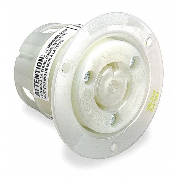 30A Flanged Twist-Lock Receptacle 2P 3W 250VAC