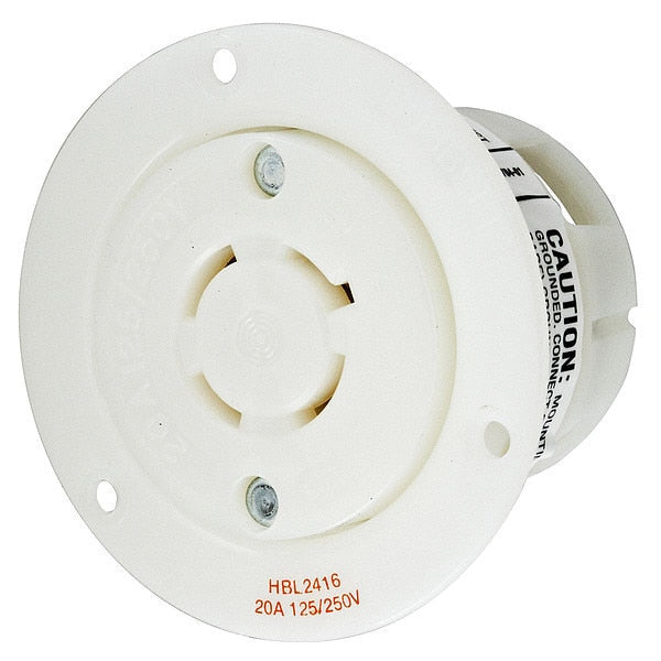 20A Flanged Locking Receptacle 3P 4W 125/250VAC