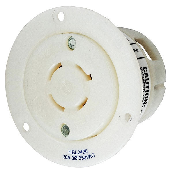 20A Flanged Twist-Lock Receptacle 3P 4W 250VAC
