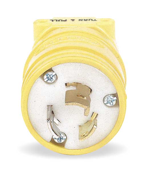 15A Locking Plug 2P 3W 125VAC L5-15P YL