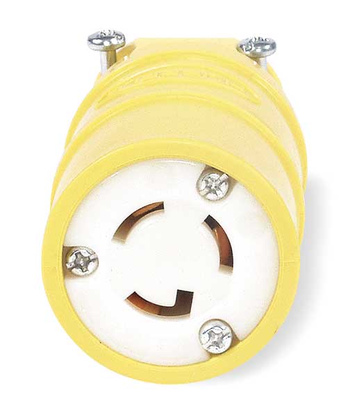15A Locking Connector 2P 3W 125VAC L5-15R YL