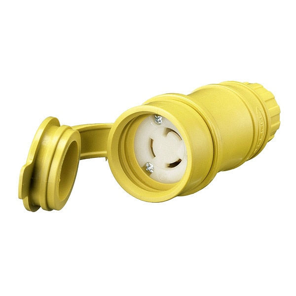 15A Locking Connector 2P 3W 125VAC L5-15R YL