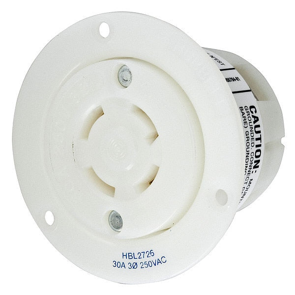 30A Flanged Twist-Lock Receptacle 3P 4W 250VAC