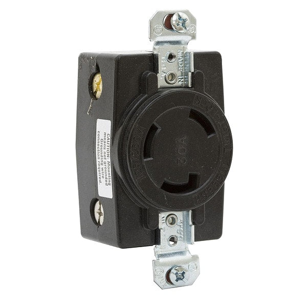 30A Twist-Lock Receptacle 3P 3W 125/250VAC BK
