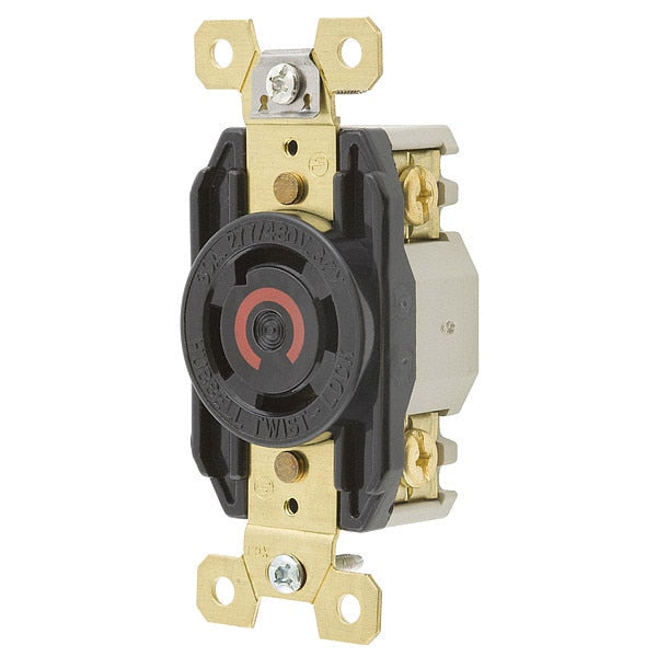 30A Twist-Lock Receptacle 4P 4W 277/480VAC L19-30R BK