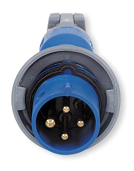 IEC Pin and Sleeve Plug, 3P, 4W, 30A, 250V