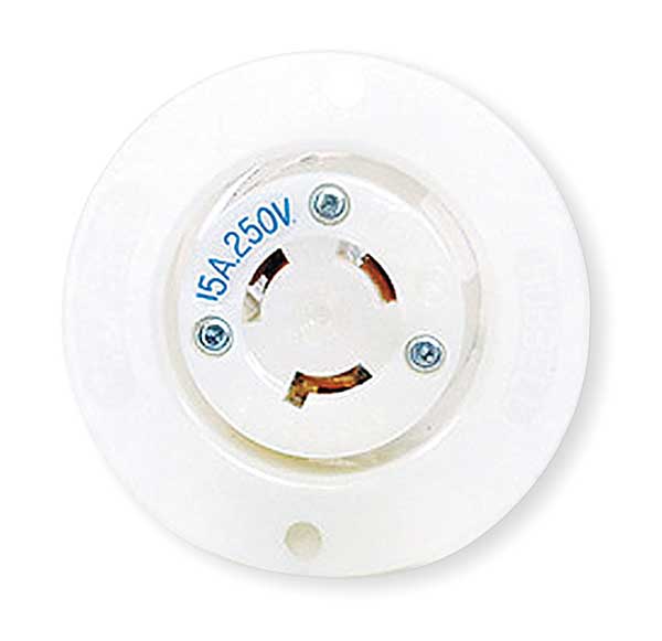 15A Flanged Twist-Lock Receptacle 2P 3W 250VAC