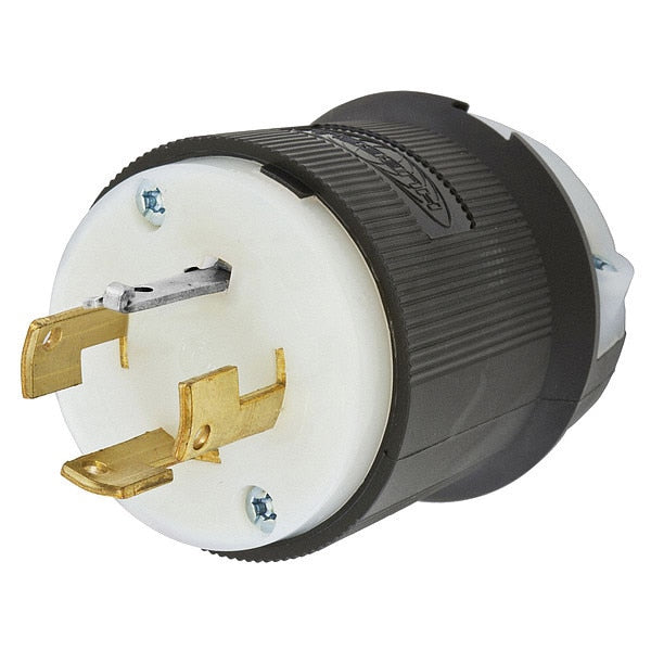 20A Twist-Lock Plug 3P 4W 250VAC BK/WT