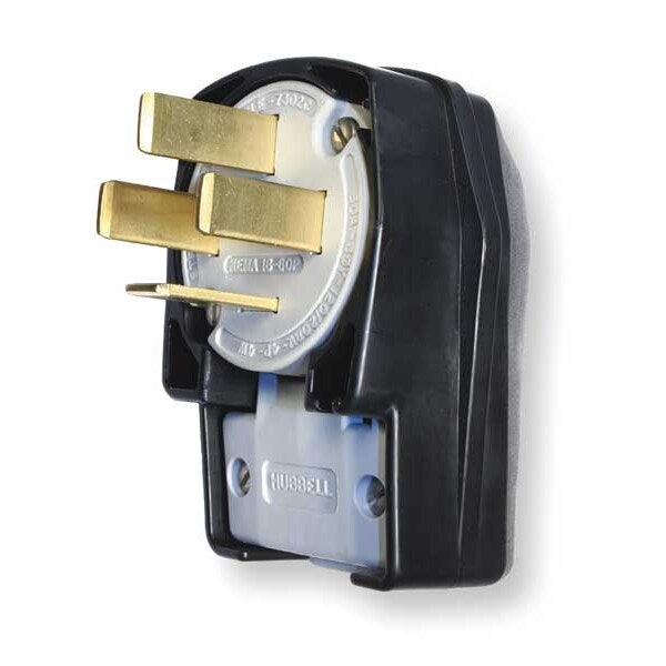 4 Wire Industrial Angle Straight Blade Plug 120/208VAC 60A