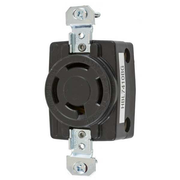 20A Locking Receptacle 3P 4W 250VAC BK