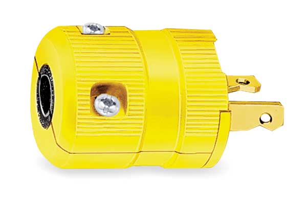 2 Wire Industrial Straight Blade Plug 250VAC 20A